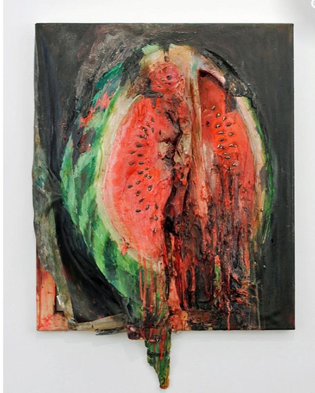 قماش متمدد (stretcher)، ورق،غراء، الوان، ومعجون- فاليري هيغارتي