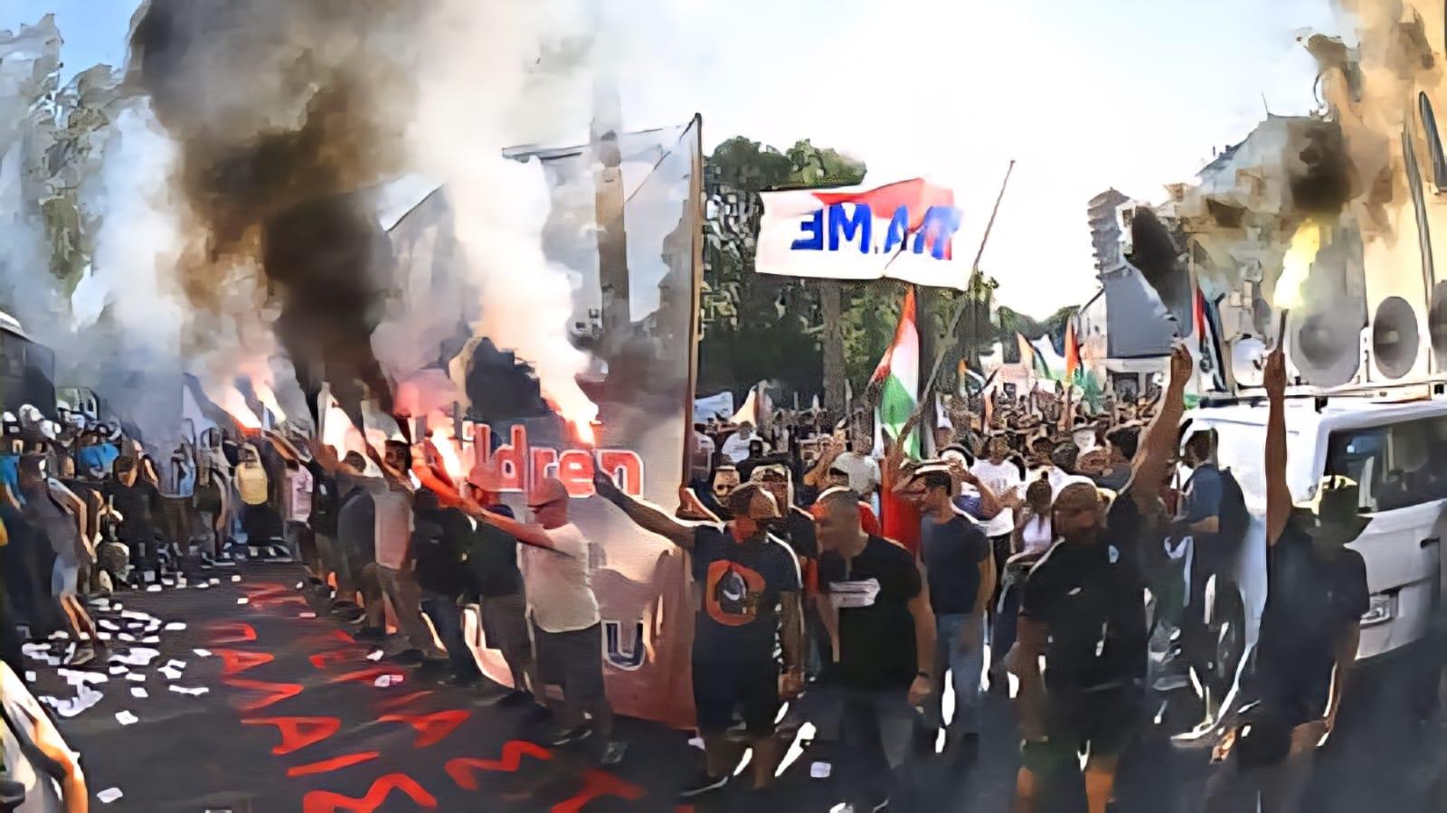 الاحتجاجات الحاشدة في اليونان ضد حرب الإبادة في غزة (تصوير المنظمين)