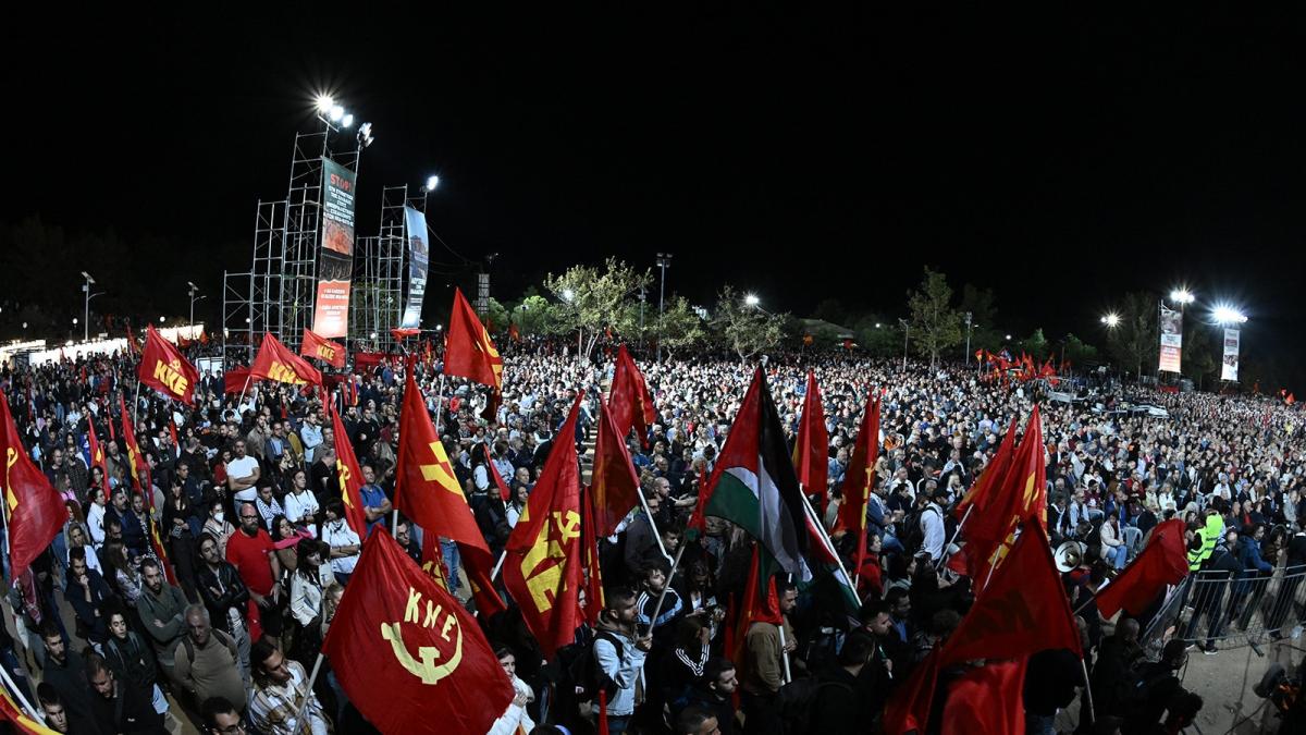 الالاف في مهرجان الشبيبة الشيوعية اليونانية: لأجل الاشتراكية والتقدم ودعما للشعب الفلسطيني