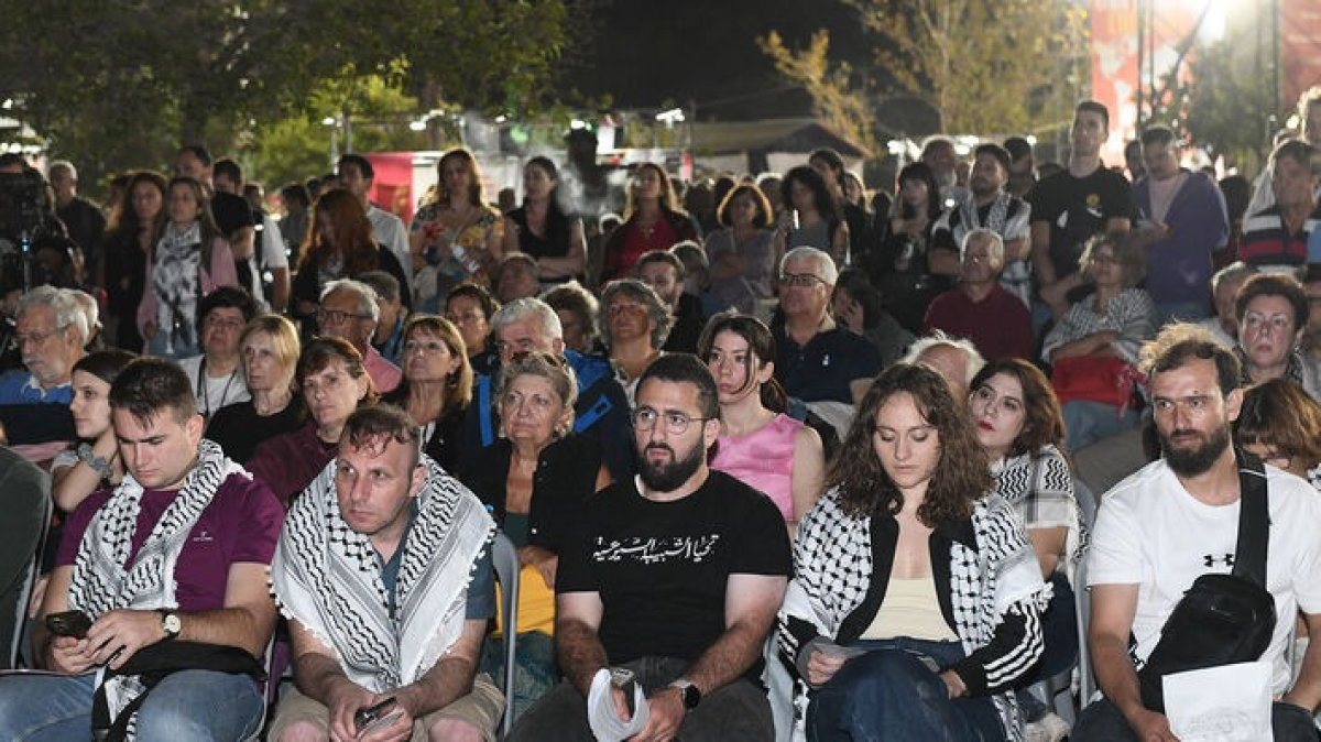 الالاف في مهرجان الشبيبة الشيوعية اليونانية: لأجل الاشتراكية والتقدم ودعما للشعب الفلسطيني