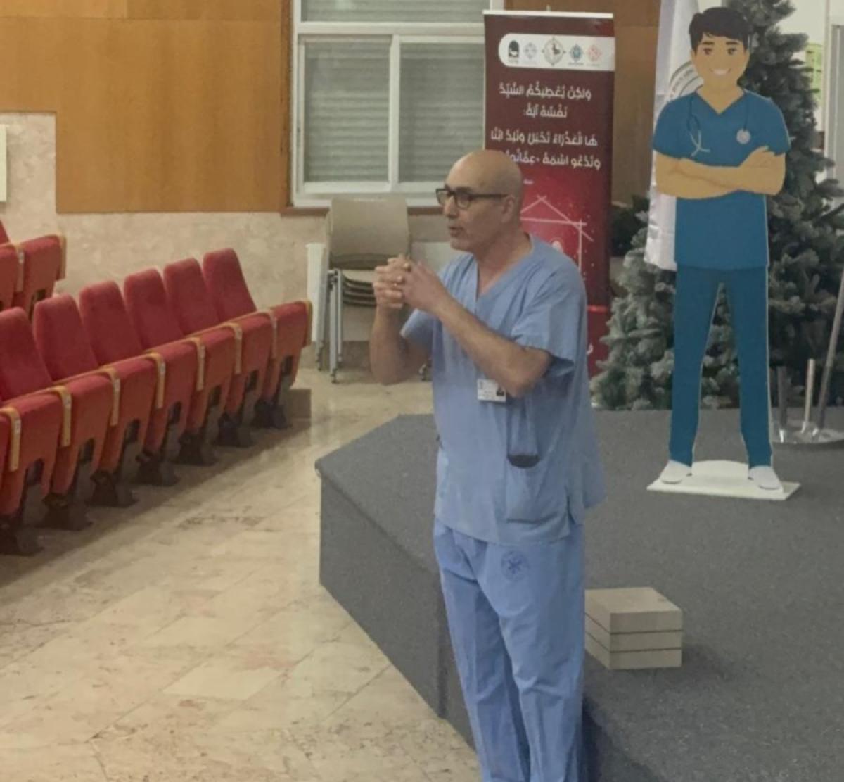 وقفة احتجاجية في مستشفى الناصرة – الإنجليزي تنديدًا بتفشي العنف في المجتمع العربي، المصدر: إعلام المستشفى