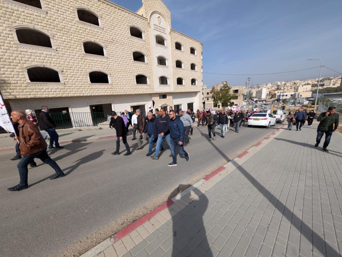 طمرة: مظاهرة غاضبة ترفض تطبيع الحياة تحت أزيز الرصاص (تصوير الاتحاد)