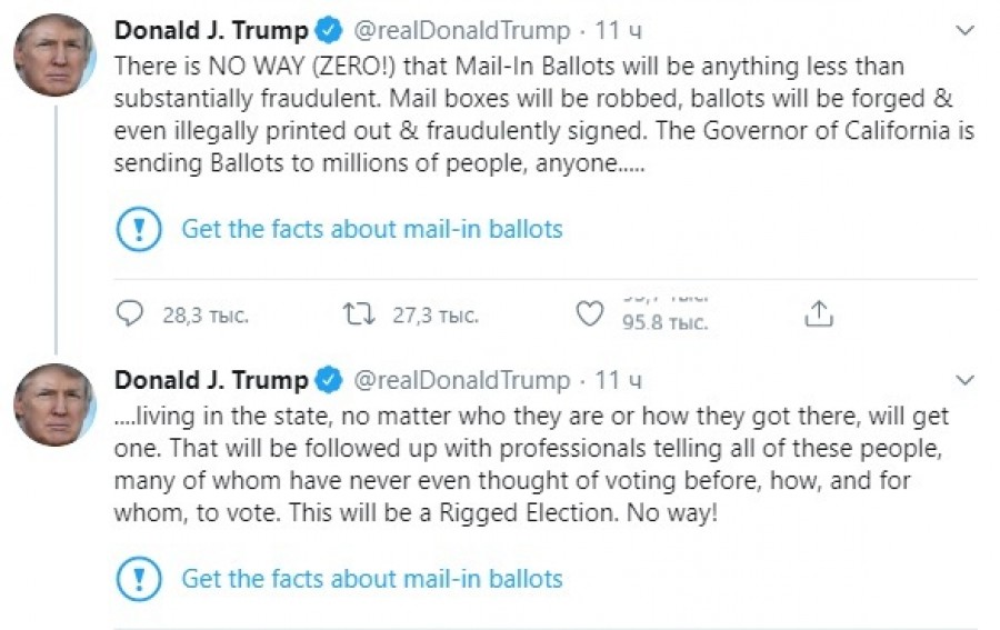 تويتر طالب بفحص المعلومات الواردة في تغريدة ترامب