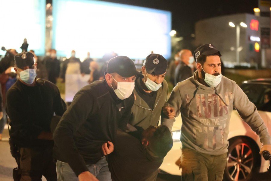اعتداء البوليس على المتظاهرين- الناصرة