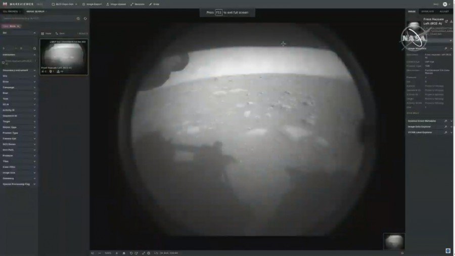 نجاح مركبة بيرسيفيرانس بالهبوط على سطح المريخ