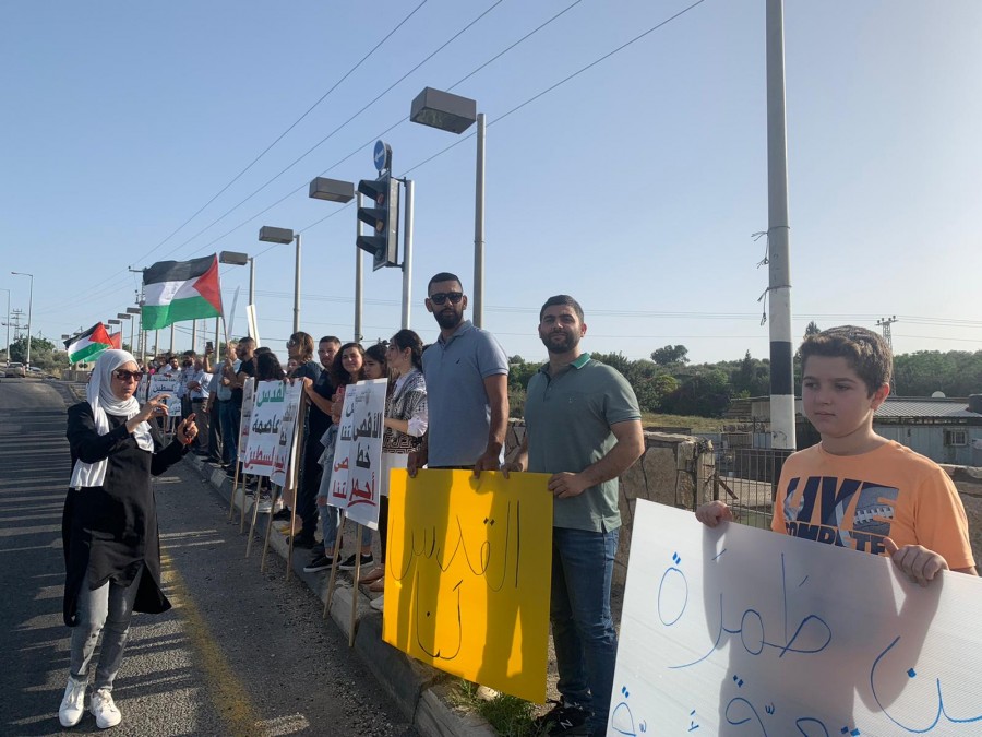 تظاهرة احتجاجية في طمرة احتجاجًا على الهجمة على القدس والشيخ جراح