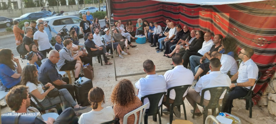 خيمة الاعتصام ضد العنف والجريمة في القدس