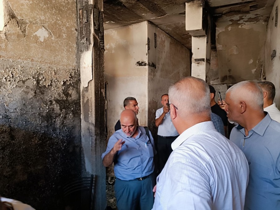 وفد رفيع من المتابعة في مخيم جنين