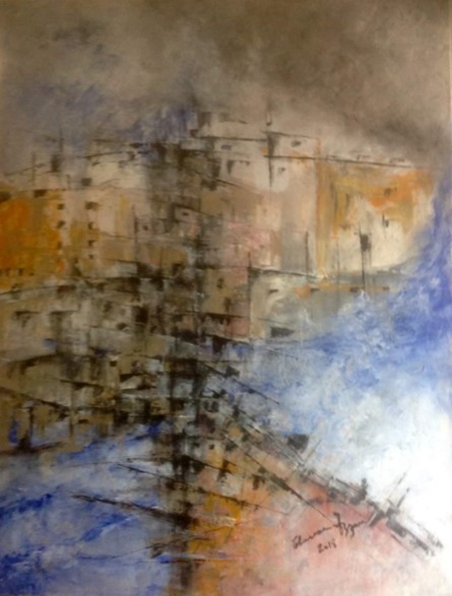 لوحة بعنوان الحرب على غزة